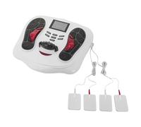 Massaggiatore per piedi, simulatore di circolazione sanguigna, 4 cuscinetti elettrodi e display LED, 25 tecniche di massaggio integrate, 99 livelli di intensità di massaggio, adatto per uso domestico,