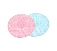 Massaggiatore per Piedi Tappetino Massaggiante 2 Pezzi Tpr | Blu Rosa, Colonna Elastica, per Bagno e Casa, Comodo da Usare, Facile da Riporre