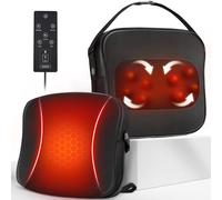 Massaggiatore per schiena riscaldato, massaggiatore shiatsu per alleviare dolori al collo e alle spalle, applicazione 2 in 1 su entrambi i lati