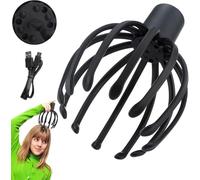 Massaggiatore per testa di polpo per cuoio capelluto, massaggiatore elettrico per cuoio capelluto, massaggiatore elettrico per la testa con tre modalità di vibrazione, massaggiatore portatile per