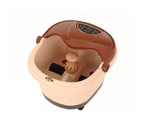 Massaggiatore per vasca da bagno con massaggio e massaggio e getto a bolle, palla motorizzata per massaggio shiatsu, tempo e temperatura regolabili, barile pediluvio per perseguire la felicità