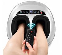 Massaggiatore Piedi A Impasto Profondo,5 Modalità,5 Intensità,6 Timer white | Compressione Ad Aria 360°, Massaggio Profondo, 5 Modalità, 5 Intensità, Calore, 6 Timer, Telecomando, Fodere Lavabili