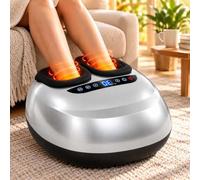 Massaggiatore Piedi, Compressione D’Aria E Impastamento Shiatsu white | Compressione Ad Aria 360°, Massaggio Profondo, 5 Modalità, 5 Intensità, Calore, 6 Timer, Telecomando, Fodere Lavabili