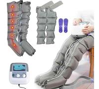 Massaggiatore Piedi E Gambe con 6 Airbag, Pressoterapia Linfodrenaggio per Braccia, Pressoterapia Gambes per Casa, Aiuta Ad Alleviare Il Dolore E Il Relax del Linfedema (Grey, Two Legs+Two Arms)