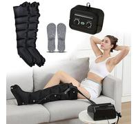 Massaggiatore Piedi E Gambe Pressoterapia Professionale Per Casa Pressoterapia Linfodrenaggio Gambe Pressoterapia a Casa Massaggiatore Elettrico Compressione Dell'aria (Black, 2 legs)
