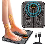 Massaggiatore Piedi,EMS Massaggiatore per Piedi,8 Modalità e 19 Intensità,Massaggiatore Plantare Elettrico Pieghevole e Portatile,per la Circolazione Sanguigna e il Sollievo dal Dolore Muscolare