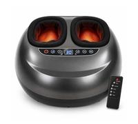 Massaggiatore Piedi, Touchscreen, Display Led E Avvio Touch Black | Compressione Ad Aria 360°, Massaggio Profondo, 5 Modalità, 5 Intensità, Calore, 6 Timer, Telecomando, Fodere Lavabili