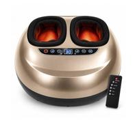 Massaggiatore Piedi, Touchscreen, Display Led E Avvio Touch gold | Compressione Ad Aria 360°, Massaggio Profondo, 5 Modalità, 5 Intensità, Calore, 6 Timer, Telecomando, Fodere Lavabili