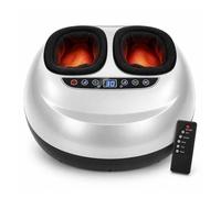 Massaggiatore Piedi, Touchscreen, Display Led E Avvio Touch white | Compressione Ad Aria 360°, Massaggio Profondo, 5 Modalità, 5 Intensità, Calore, 6 Timer, Telecomando, Fodere Lavabili