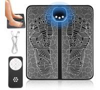 Massaggiatore plantare elettrico, tappetino massaggiante plantare Shiatsu USB a 8 modalità con 19 intensità, massaggiatore plantare EMS portatile pieghevole con telecomando e display digitale