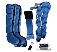 Massaggiatore Pneumatico Elettrico per Gambe e Braccia - Sistema di Compressione 6 Zone con Drenaggio Linfatico, Ideale per Circolazione e Recupero Muscolare (Blu)