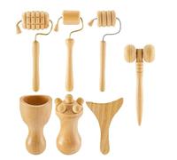 Massaggiatore portatile in legno, strumento per massaggio manuale in legno, set di coppette in legno per modellare il corpo, strumenti per massaggi manuali per donne, per soggiorno, viaggi, camera da
