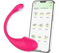- Massaggiatore Portatile Vîbrante con Controllo Wireless con App, Vîbrátóre con Telecomando Intelligente con App per Smartphone Ios e Android, Adatta per la Vita Di Còppià Dönnã