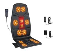 Massaggiatore posteriore con Heat, Massaggiatore per sedia a sdraio, Massaggiatore Seat Cushion, 4 vibrazioni intensites, Back Massage for Pain Relief, Body Massage, Dad, Men, Women, Gifts for Mom,