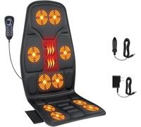 Massaggiatore posteriore con Heat, Massaggiatore per sedia a sdraio, Massaggiatore Seat Cushion, 4 vibrazioni intensites, Back Massage for Pain Relief, Body Massage, Dad, Men, Women, Gifts for Mom,