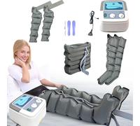 Massaggiatore pressoterapia gambe | Professionale stivali pressoterapia gambe | 6 cavità pressoterapia per casa massaggiatore piedi e gambe (2 braccia + 2 gambe + addome)