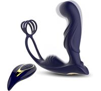 Massaggiatore prostatico, allenatore, giocattolo portatile, telecomando wireless, plug anale massaggiante, vibrante, silenzioso, impermeabile