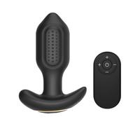 Massaggiatore Prostatico in Silicone con Telecomando Wireless Stimolatore Anale Ricaricabile Butt Plug Ergonomico 10 Modalità Vibrazione + 3 Velocità Rotazione Impermeabile Silenzioso