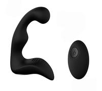 - Massaggiatóre Próstatico,Silicone Vibràtóre con 9 Modalità Di Vibrazione, Morbido Vibratǒri per Donna e Uomo Stimólazione Clitòridea e Puntó G Massaggiatóre Nero