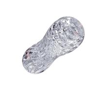 Massaggiatore rilassante maschile trasparente, migliora l'allenamento di resistenza e rilassa la tensione muscolare, realizzato in materiale siliconico delicato sulla pelle e facile da pulire