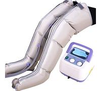 Massaggiatore sequenziale a compressione d'aria per gambe, polpacci e cosce con riscaldamento per ginocchia, migliora la circolazione, allevia gambe senza riposo, edema e dolori muscolari