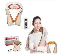 MASSAGGIATORE SHIATSU CERVICALE COLLO GAMBE GLUTEI SCHIENA TERMICO 8 TESTINE
