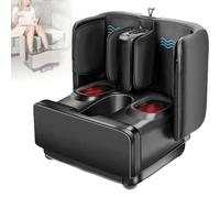 Massaggiatore Shiatsu per piedi e polpacci, con calore, impasto, vibrazione, compressione per piedi, caviglia, gambe, muscoli stanchi e sollievo dalla fascite plantare, adatto per tutta la famiglia