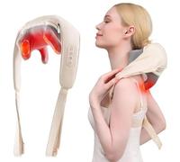Massaggiatore Shiatsu Riscaldante per Collo, Spalle e Schiena - Massaggiatore Elettrico con Funzione di Riscaldamento, Perfetto per Alleviare Dolore a Spalle e Collo