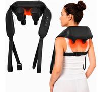 Massaggiatore Shiatsu senza fili 4D, massaggiatore per collo con calore, massaggio profondo Shiatsu 4D per collo, spalle, schiena, regalo per donne e uomini
