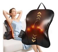Massaggiatore Shiatsu wireless per collo e schiena con calore, impastamento 3D su e giù, per alleviare il dolore al collo, alla schiena, alle spalle, cuscino portatile per massaggio profondo dei