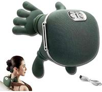 Massaggiatore Shiatsu wireless portatile per collo e schiena, elettrico profondo tessuto 4D, design simulato della mano umana per alleviare il dolore e rilassamento muscolare