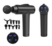 Massaggiatore tenuto in mano,mini portatile a percussione silenziosa muscolare schiena testa corpo spalla,massaggiatore per atleti,sollievo dal dolore,con 6 teste di massaggio/schermo touch LCD