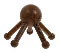 Massaggiatore Testa Beige in Legno a Cinque Artigli | Strumento per Massaggio del Cuoio Capelluto, Angoli Arrotondati, Rilassa i Muscoli e Allevia lo Stress