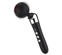 Massaggiatore vibrante ricaricabile curvo - silicone nero