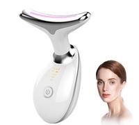 Massaggiatore Viso, 3 Modalità EMS Gua Sha 45°C, Dispositivo di Bellezza Antirughe, Doppio Mento Lifting Strumento Guasha Viso Motorizzato Senza Fili,Bianco