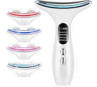 Massaggiatore Viso, 4 Modalità Pulizia Viso, Radiofrequenza Viso a 40-45°C, EMS Massaggio Viso, 4 in 1 Massaggiatore Viso Antirughe,Rassoda il Collo e il Viso Dispositivo di Bellezza Antirughe
