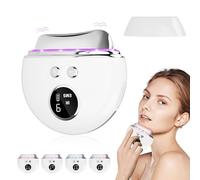 Massaggiatore Viso Antirughe,EMS Gua Sha Pietre per Corpo,con Calore e Vibrazione,Terapia Della Luce Massaggiatore Viso EMS lifting del Collo Rassodante per Tonificare il Viso