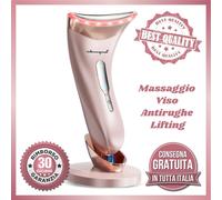 Massaggiatore Viso Antirughe EMS Lifting Vibrante 45°C Terapia della Luce GuaSha