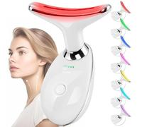 Massaggiatore Viso Antirughe Lifting Elettrico: Dispositivo di Bellezza con 3 Modi LED - Massaggio EMS per Face Lifting - 45°C Terapia Della Luce Gua Sha Massaggiatore Facciale del (Bianco)