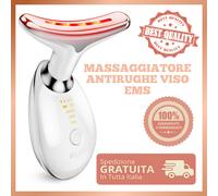 Massaggiatore Viso Collo ANTIRUGHE Dispositivo Ringiovanimento Pelle terapia luc