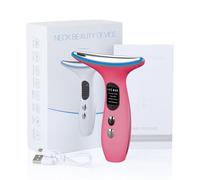 Massaggiatore Viso EMS Antirughe 45°C - Riduce Doppio Mento, Rassoda Collo e Mandibola - Per Donna, Uomo, Viaggio, Routine Anti-Età