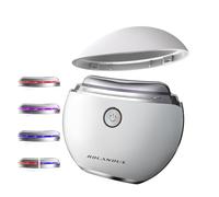 Massaggiatore Viso Lifting Antirughe - Rolandus® Elettrico Massaggio EMS GuaSha Viso, Dispositivo di Bellezza a 45℃ Microcorrente con 4 Modalità e 3 Colori LED Radiofrequenza Anti-invecchiamento