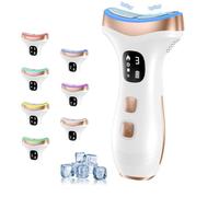 Massaggiatore Viso Lifting Elettrico Antirughe: Dispositivo di Bellezza a 15℃ del Freddo e 45℃ Terapia del Caldo, EMS Face Massager con 7 Modi 7 LED - Gua Sha Radiofrequenza Viso, Bianco