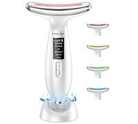 Massaggiatore Viso Lifting Elettrico Antirughe: Dispositivo di Bellezza a 5℃ del Freddo e 45℃ Terapia del Caldo - Face Massager con 6 Modi 4 LED - EMS Lifting Gua Sha Massaggio Rassodante Collo Viso
