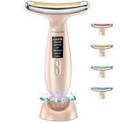 Massaggiatore Viso Lifting Elettrico Antirughe: Dispositivo di Bellezza a 5℃ del Freddo e 45℃ Terapia del Caldo - Face Massager con 6 Modi 4 LED - EMS Lifting Gua Sha Massaggio Rassodante Collo Viso