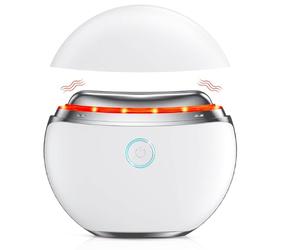 Massaggiatore Viso Lifting Elettrico Antirughe, Profey EMS Gua Sha con 4 Modi, Vibrazione e Calore, Massaggio Viso con LED Luce Rossa Blu viola, EMS Face Massager