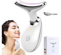Massaggiatore viso Wavy Chic Beauty, massaggiatore collo vibrante elettrico portatile multifunzionale portatile con luce rossa, miglior massaggiatore viso anti-età 2024