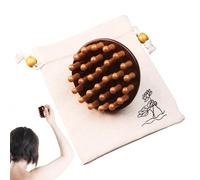 Massaggiatori per cuoio capelluto in legno di sandalo Meridiano, naturale Com Comb | Pettine massaggiante portatile per meridiani che graffiano, antistress, rilassamento, stimolazione della crescita