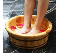 Massaggiatori per piedi Secchio per pediluvio in legno naturale, pediluvio per pedicure vasca per pediluvi per uso domestico vasca a vapore in legno massello Anniversario