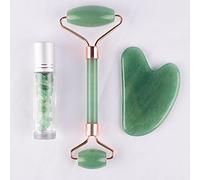 Massaggio a rulli viso di giada Gua Sha Sha SHA STUTTO STUTTO PIETRA PIETRA 3PCS / Set-3 pezzi imposta nessuna scatola